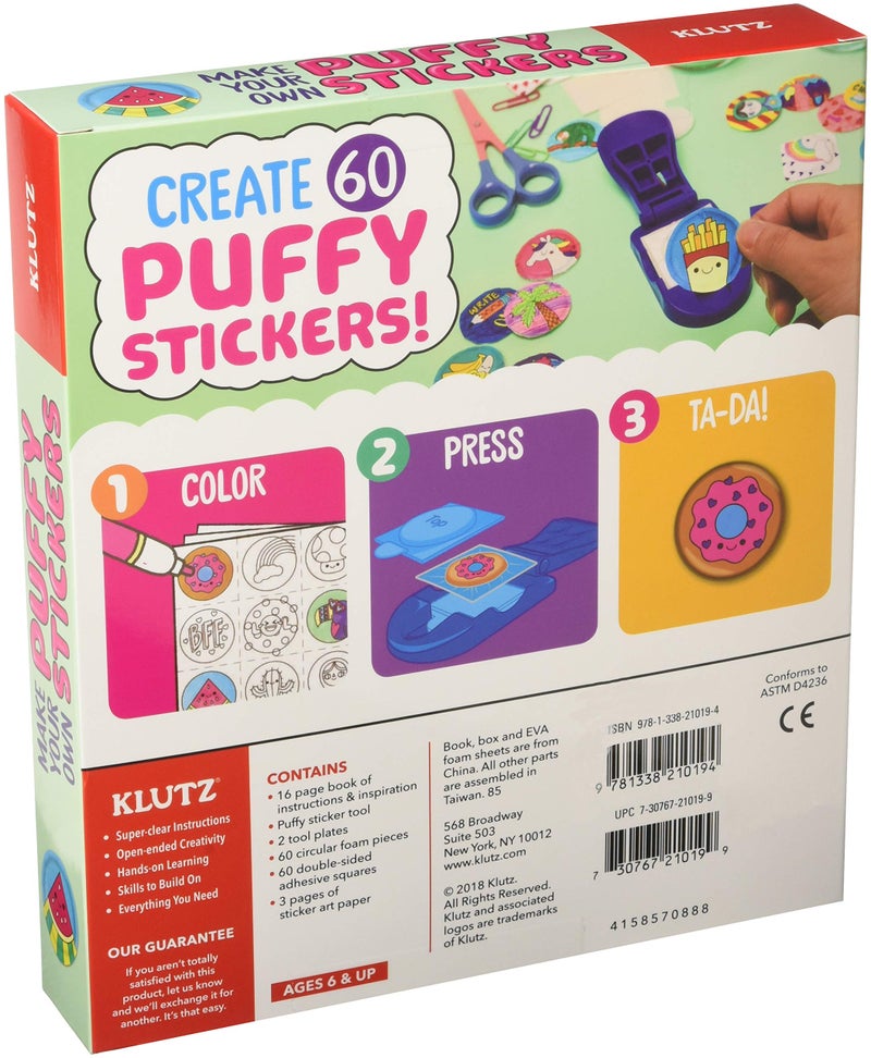 Klutz Make Your Own Puffy Stickers, Multicolor - Image 2